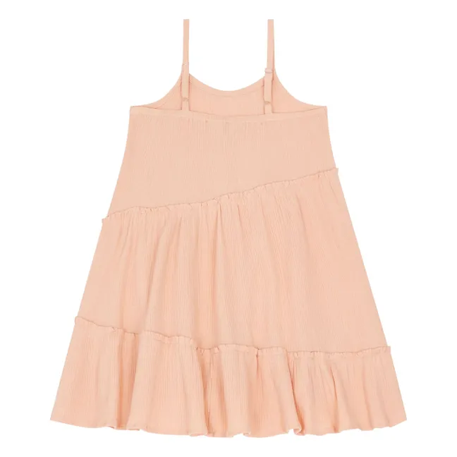 Organic cotton gauze dress | Pink