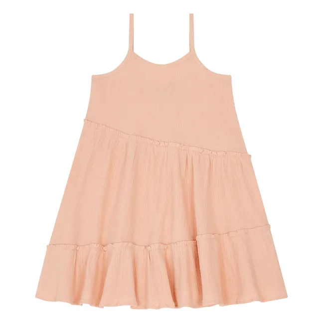 Gaze-Kleid aus Bio-Baumwolle | Rosa