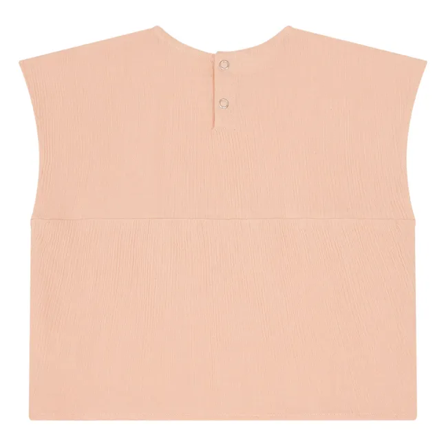 Organic Cotton Gauze Top | Pink