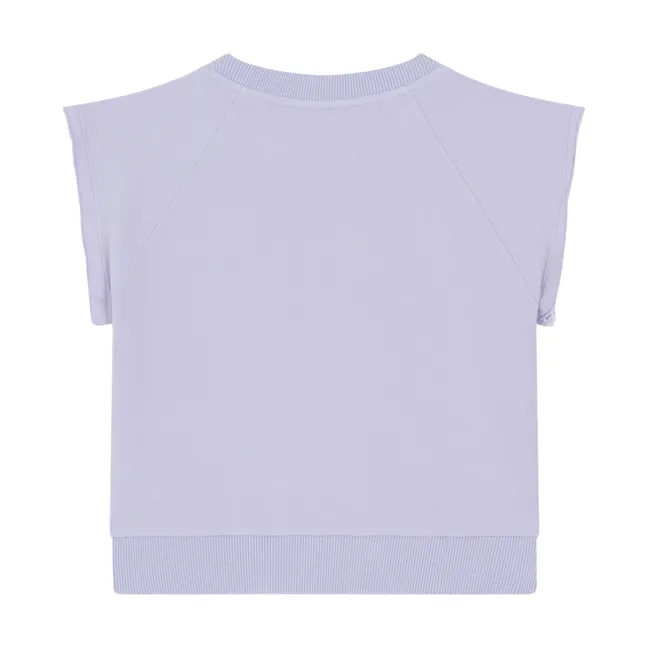 Sweat Manche Courte Coton Bio | 	Lilas