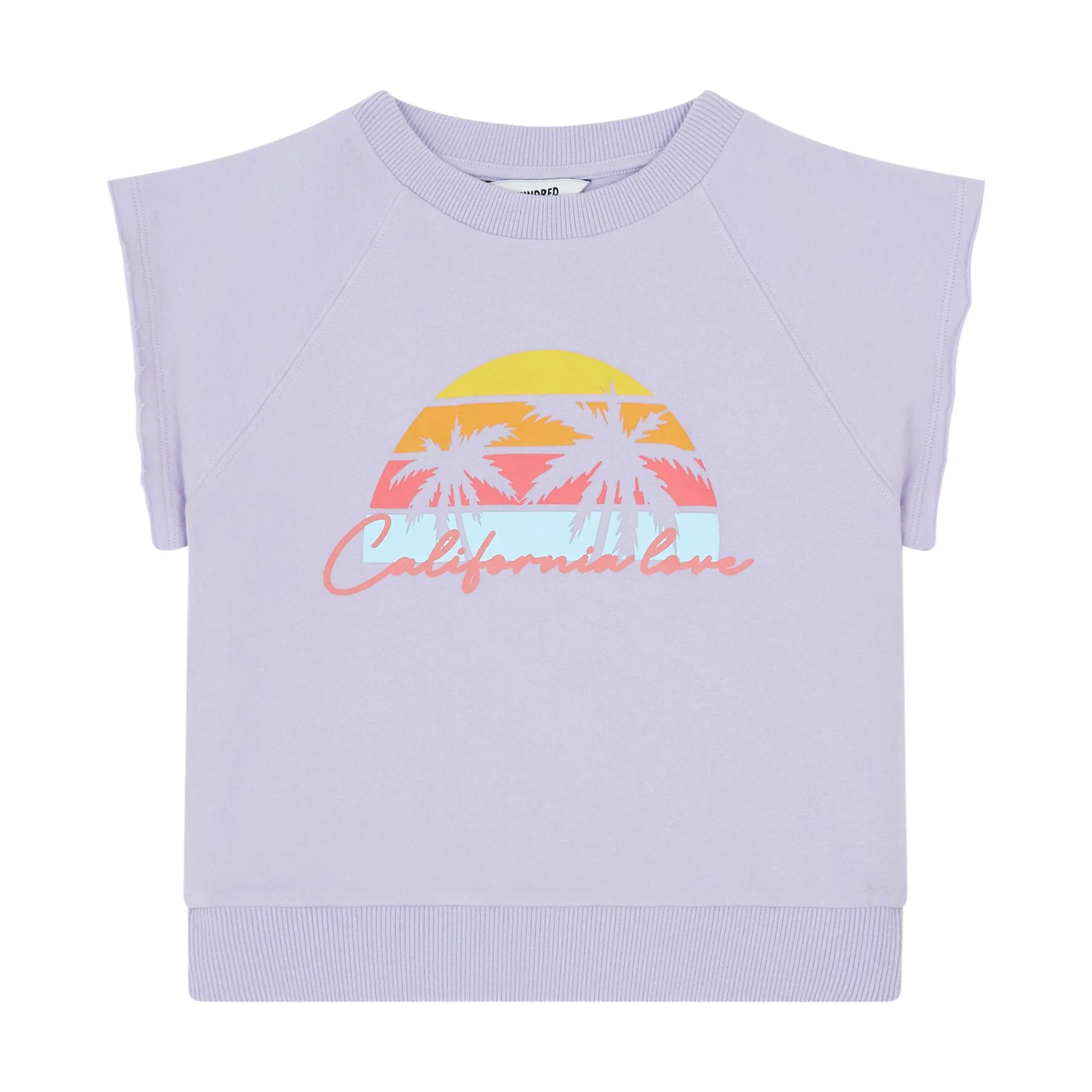 Hundred Pieces Lilac Organic Cotton Short-Sleeve Sweatshirt