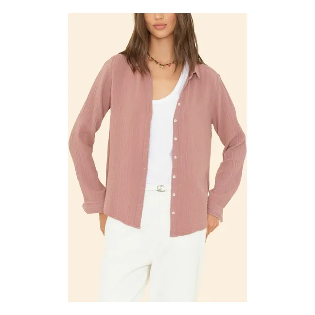 Camicia scout in garza di cotone | Rosa antico