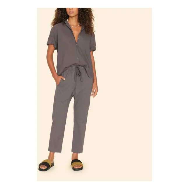 Pantaloni Draper in popeline di cotone | Grigio