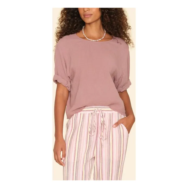 Top de gasa de algodón Carson | Rosa Viejo
