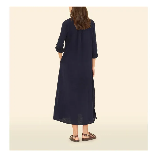 Abito in garza di cotone Boden | Blu scur