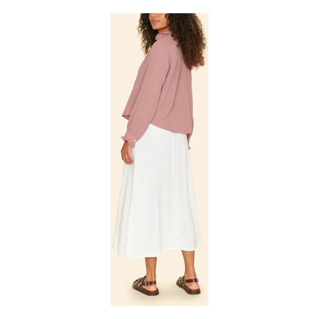 Gonna Avryll in garza di cotone | Bianco