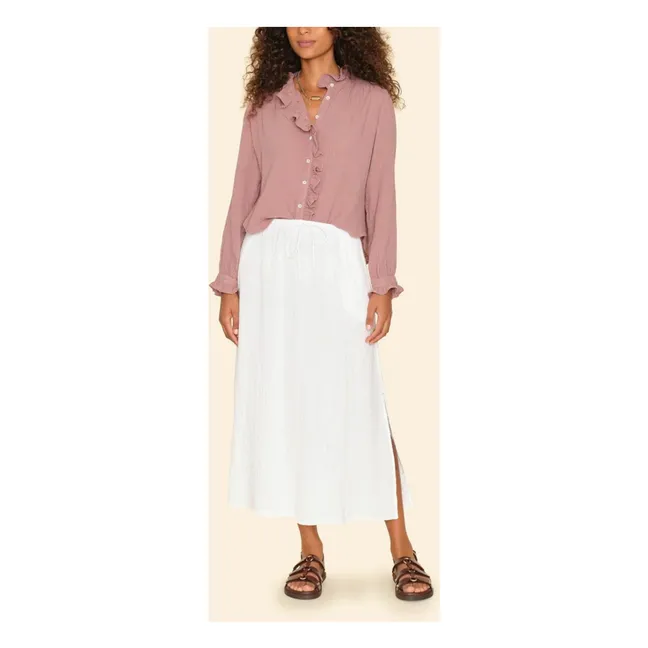 Gonna Avryll in garza di cotone | Bianco