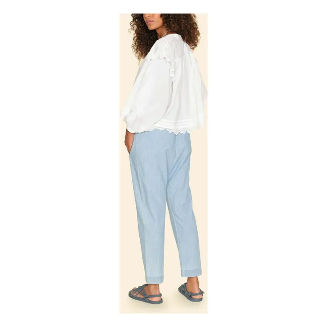 Pantaloni Draper Chambray | Blu