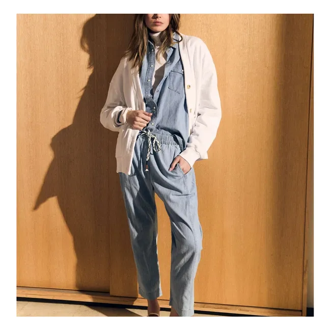 Pantaloni Draper Chambray | Blu