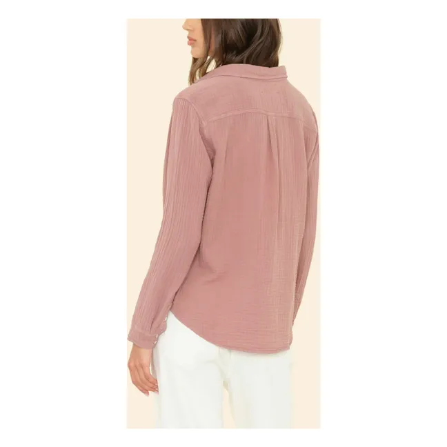 Camicia scout in garza di cotone | Rosa antico