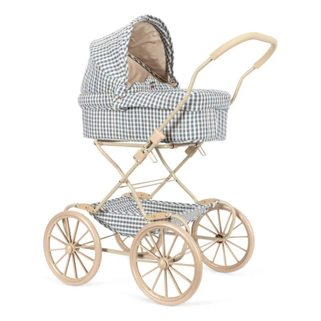 Puppenwagen Vichy | Blau