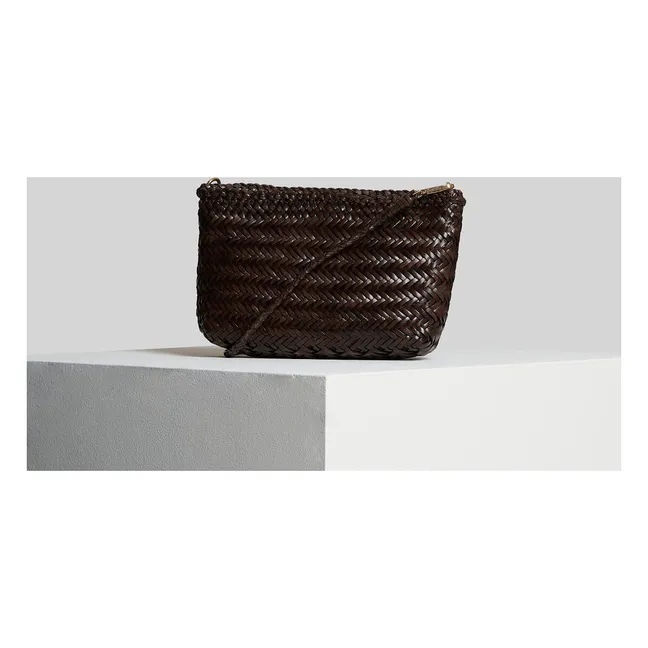 Baguette-Tasche Leder | Schokoladenbraun