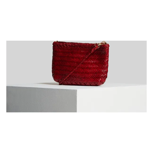 Baguette-Tasche Leder | Rot