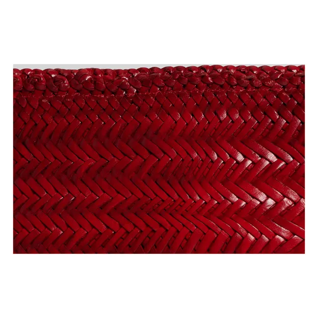 Baguette-Tasche Leder | Rot