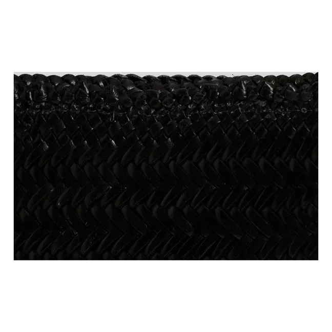 Baguette-Tasche Leder | Schwarz