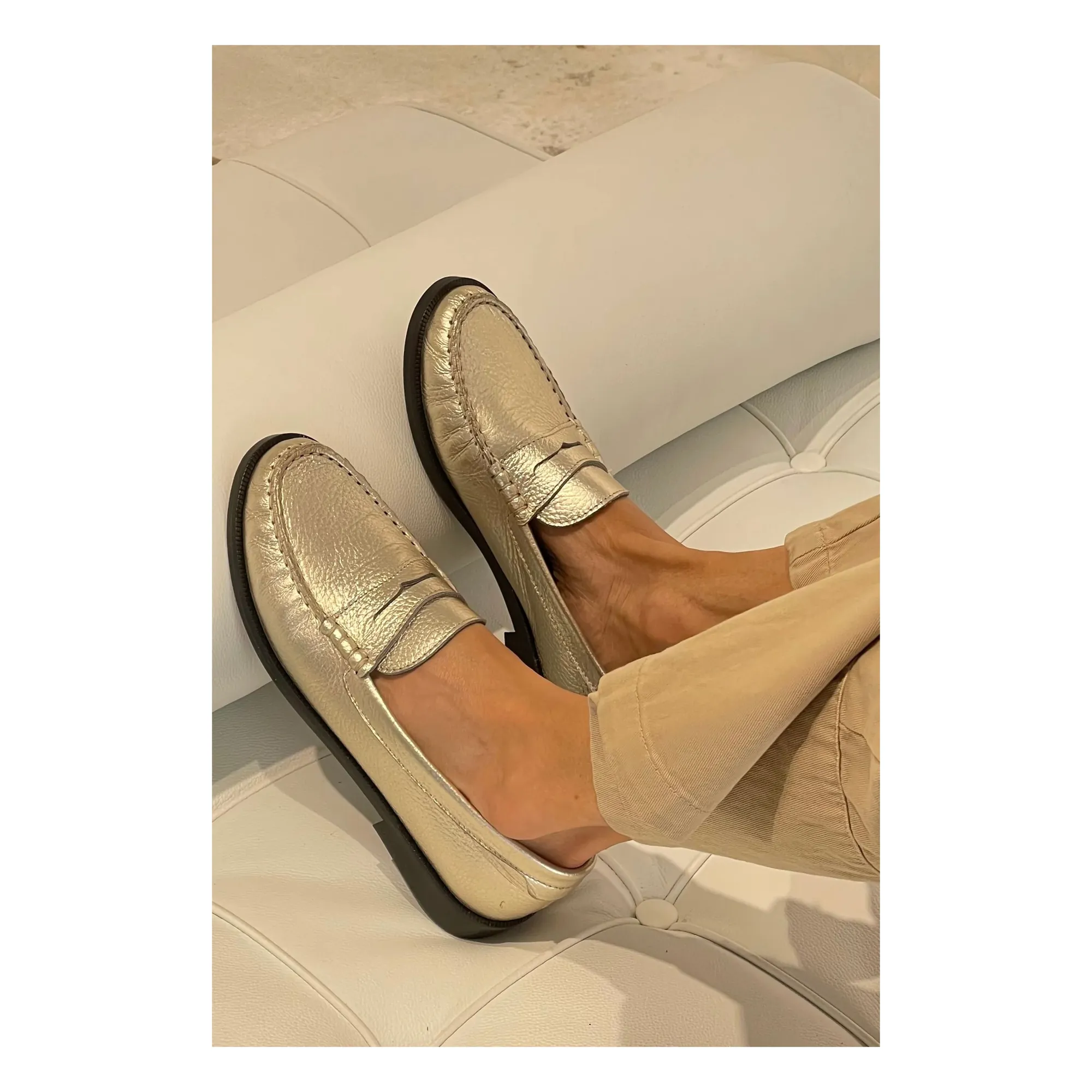 Mocassin Penny Métallisés | Champagne- Image produit n°3