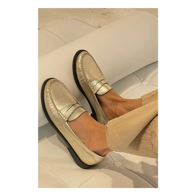 Penny Loafer metallizzato | Champagne