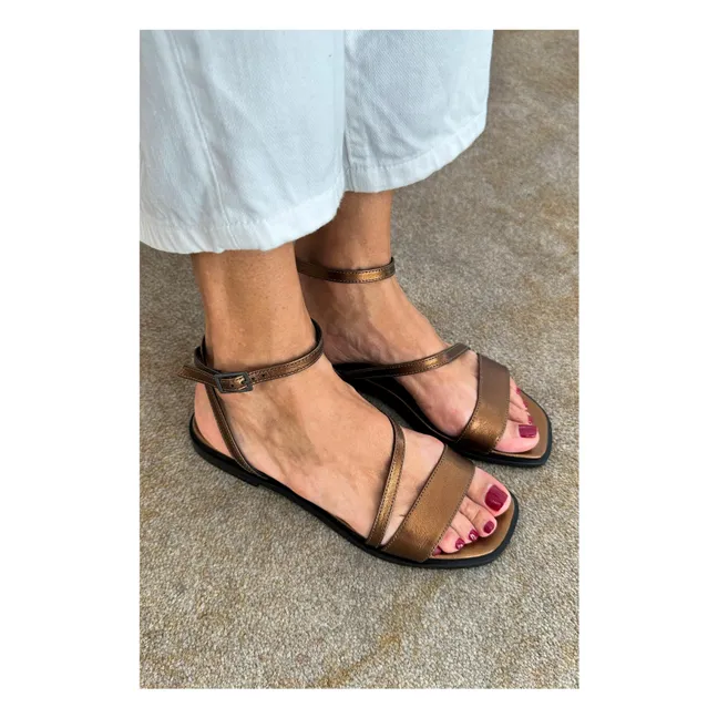 Grace-Metallic-Sandalen | Bronze