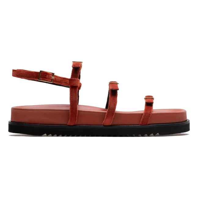 Feine Riemchensandalen | Orange