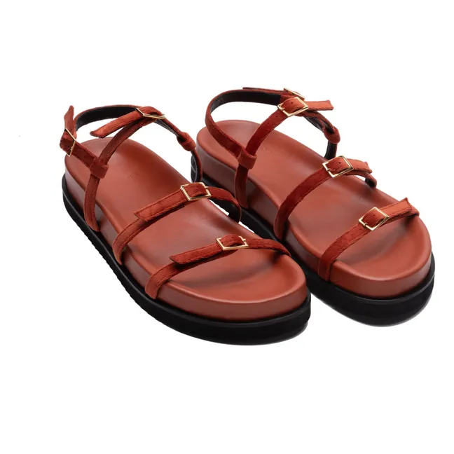 Feine Riemchensandalen | Orange