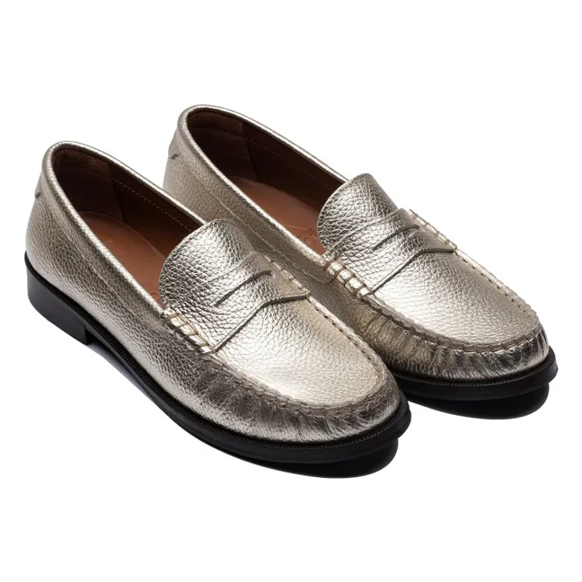 Penny Loafer metallizzato | Champagne