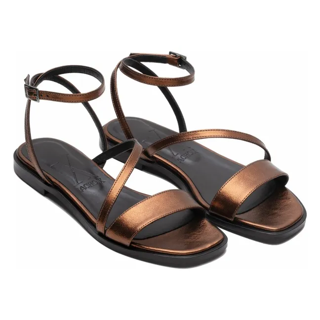 Sandales Grace Métallisées | Bronze