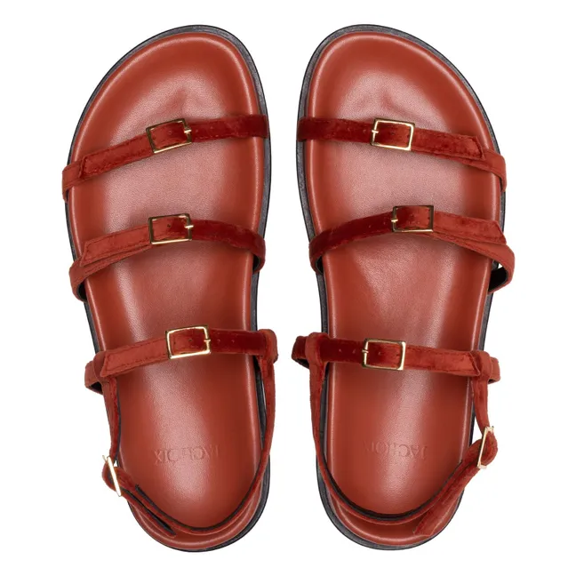 Feine Riemchensandalen | Orange