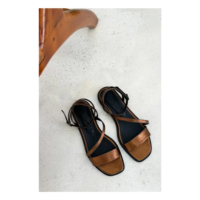 Grace-Metallic-Sandalen | Bronze