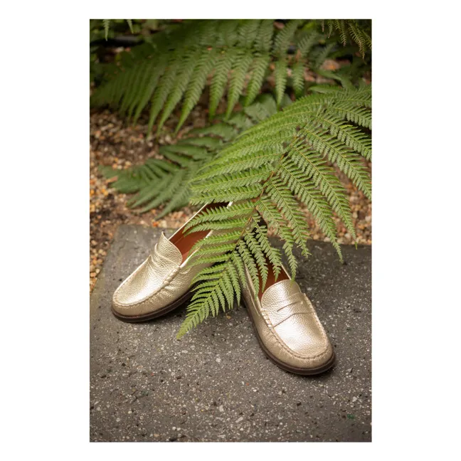 Penny Loafer metallizzato | Champagne