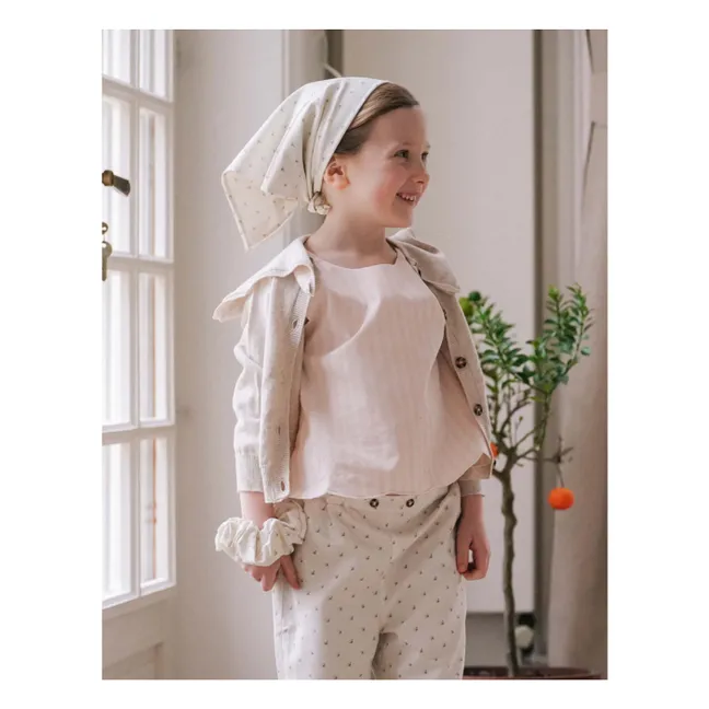 Pantalones Nini Flores | Beige