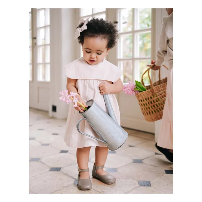 Kleid Taube Gestreift  | Blassrosa
