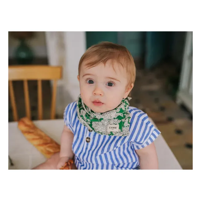 Blouse Rayée Lin | Bleu