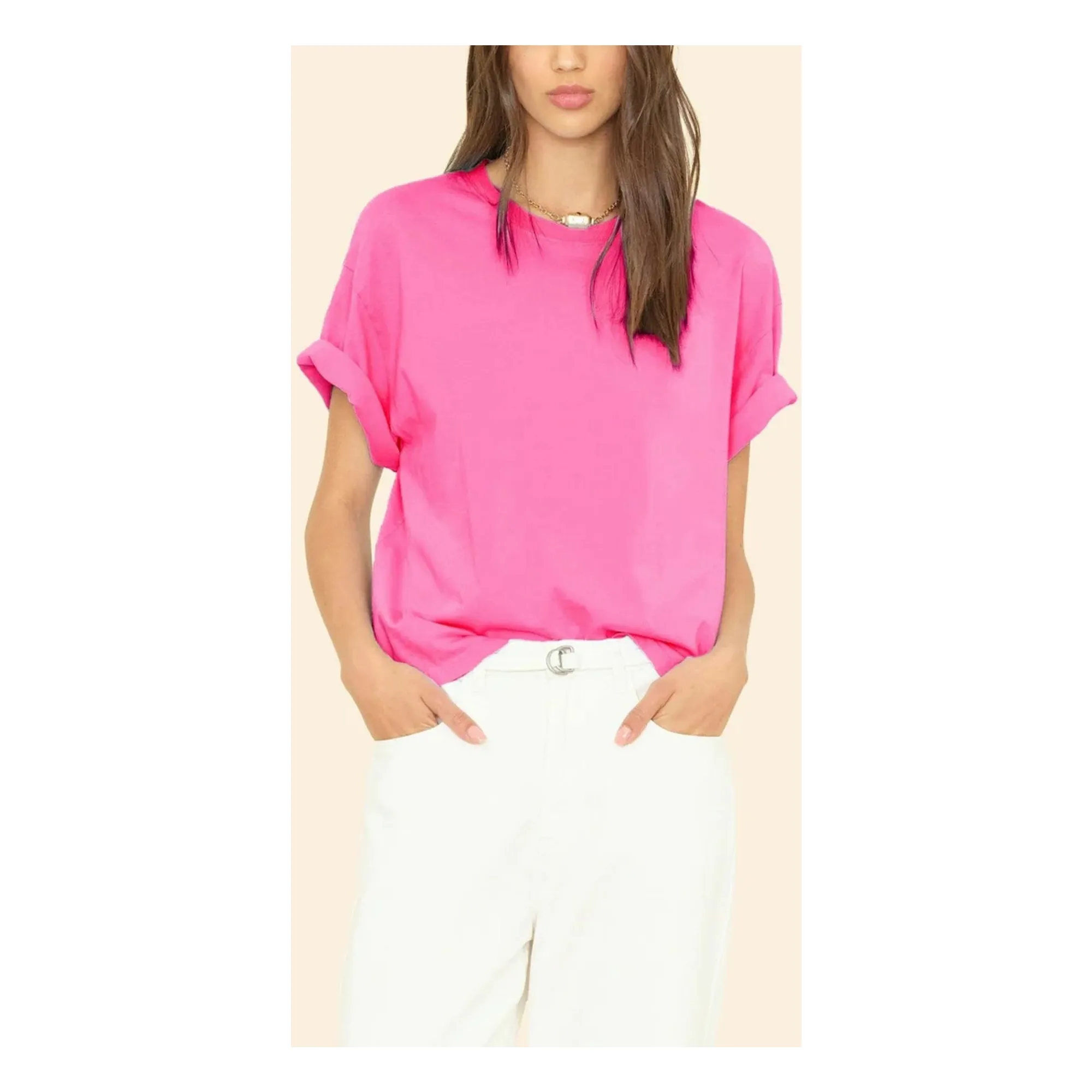 Xirena Fluorescent Pink Palmer T-Shirt