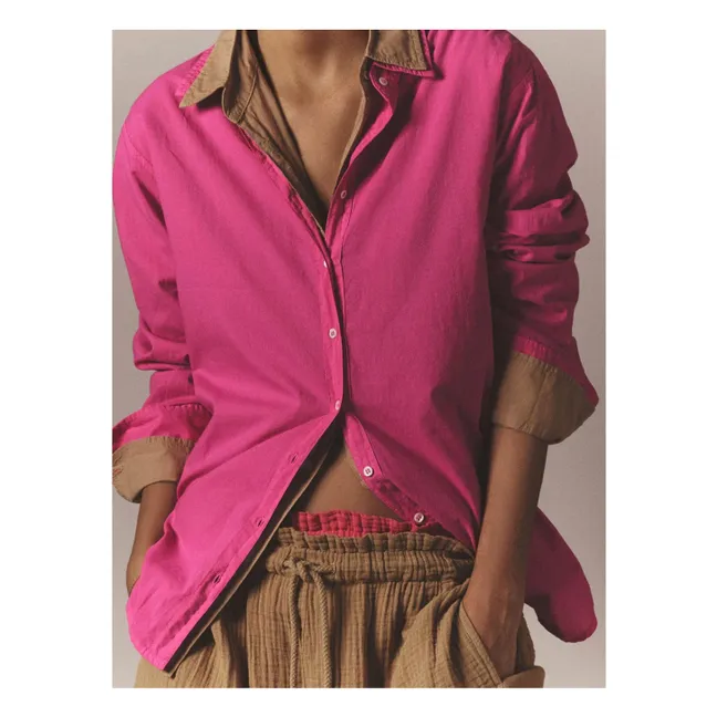 Beau Popeline de Coton shirt | Fuchsia