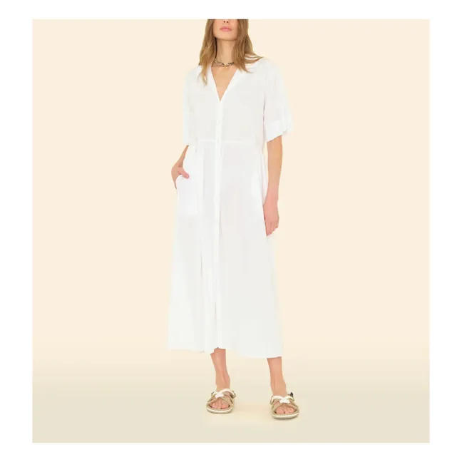 Vestido de popelina de algodón Dayton | Blanco