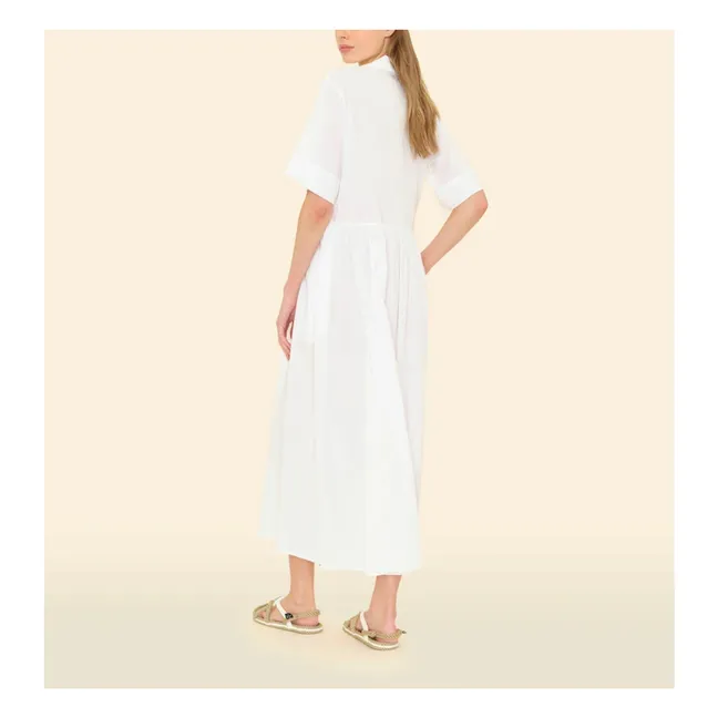 Vestido de popelina de algodón Dayton | Blanco