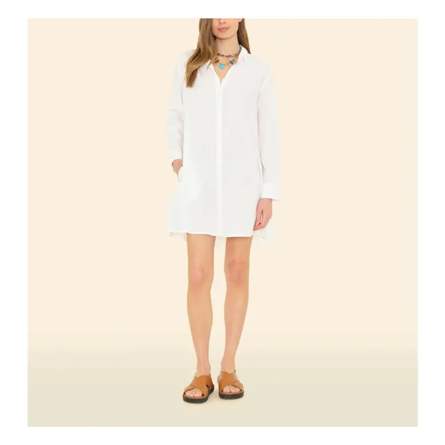 Kleid Bobby Popeline de Coton | Weiß
