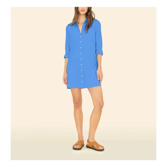 Kleid Bobby Popeline de Coton | Blau