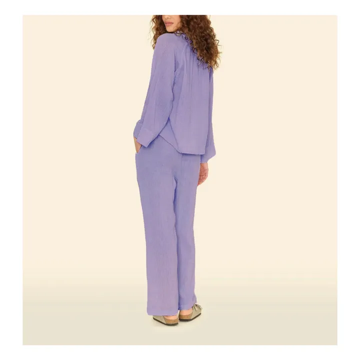 Pantalon Devon Gaze de Coton | Bleu délavé- Image produit n°1