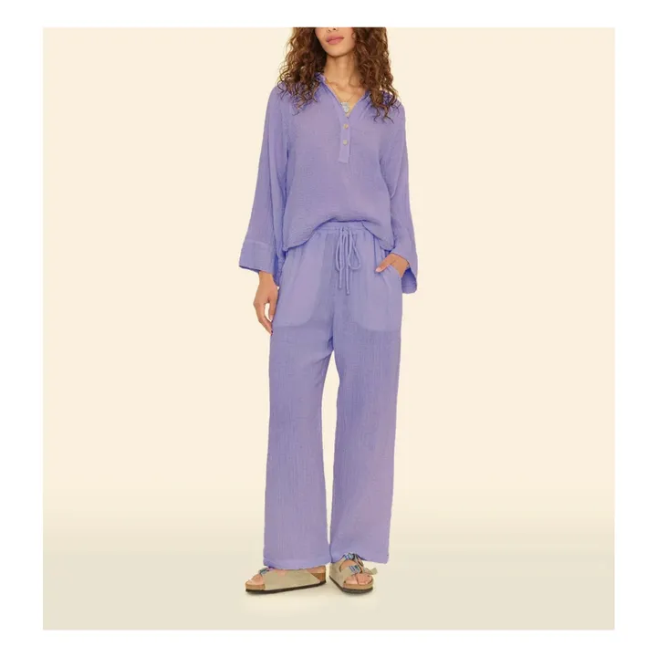 Pantalon Devon Gaze de Coton | Bleu délavé- Image produit n°0