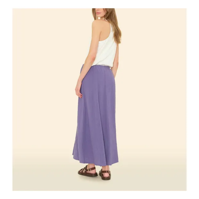 Deon Cotton Gauze Skirt | Washed blue