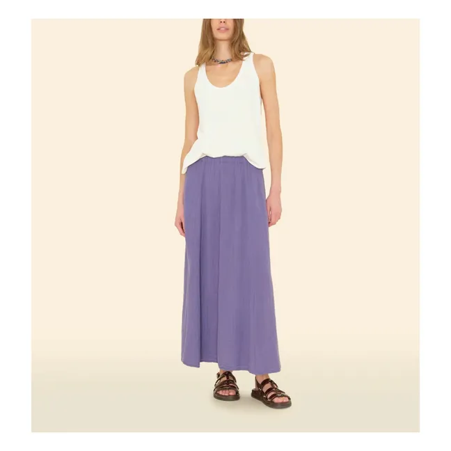 Deon Cotton Gauze Skirt | Washed blue