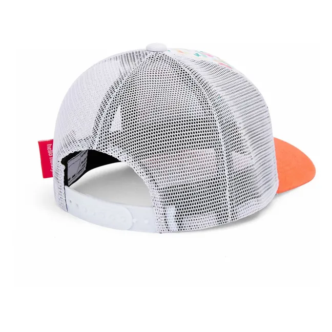 Trucker Watercolor Curved Visor Cap | Orange