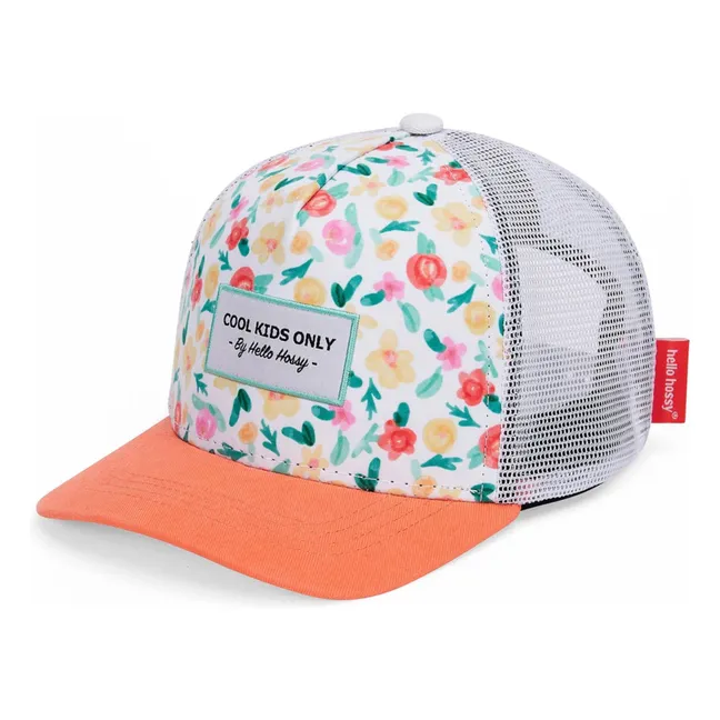 Trucker Watercolor Curved Visor Cap | Orange