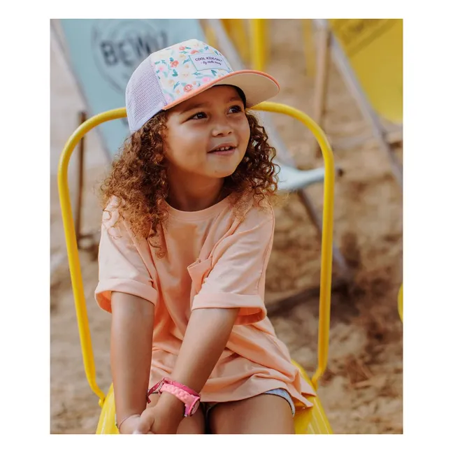 Trucker Watercolor Curved Visor Cap | Orange