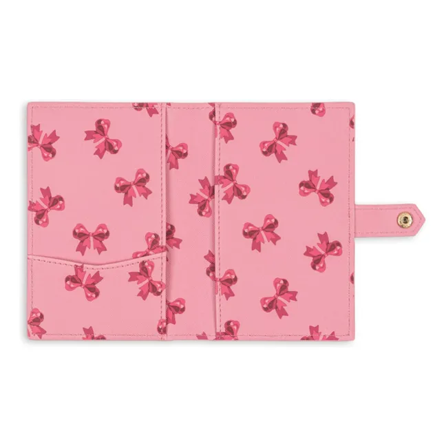 Cherry Bow Passport &amp; Baggage Label Protector | Rosa