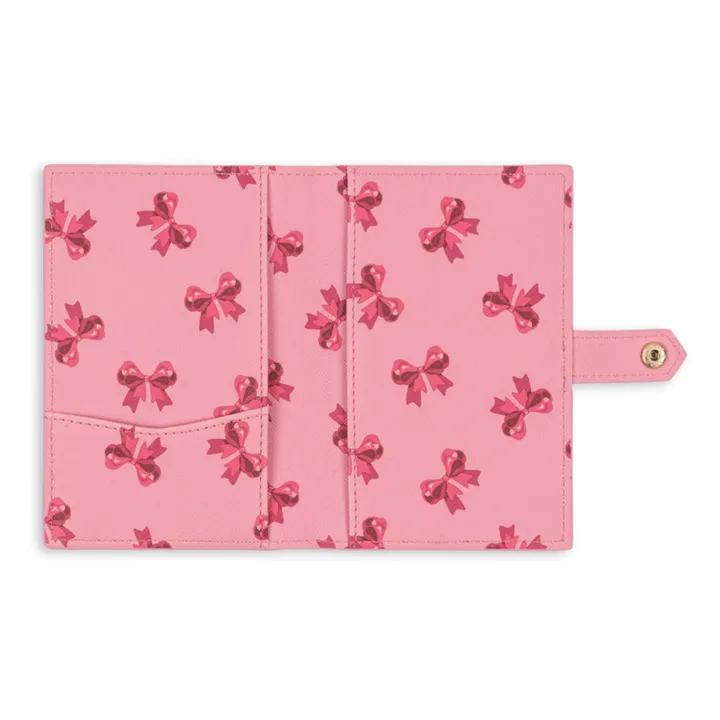 Protège passeport et étiquette bagage Cherry Bow | Rose- Image produit n°3