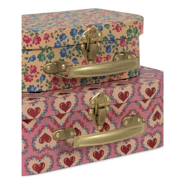 Petites valises en carton - Set de 2 | Rose