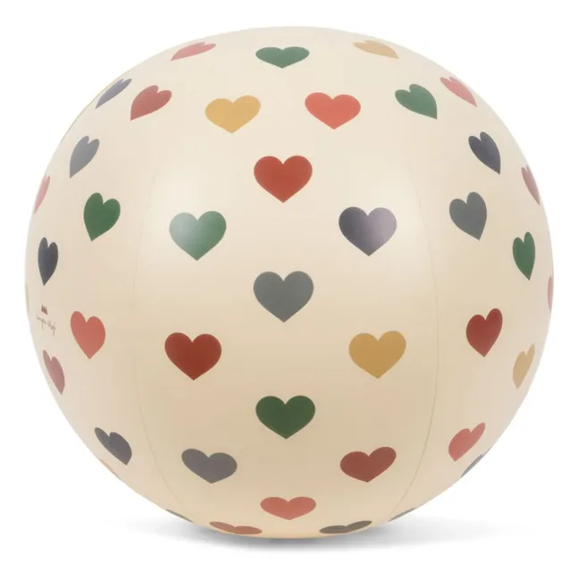 Ballon gonflable Cœurs | Ecru