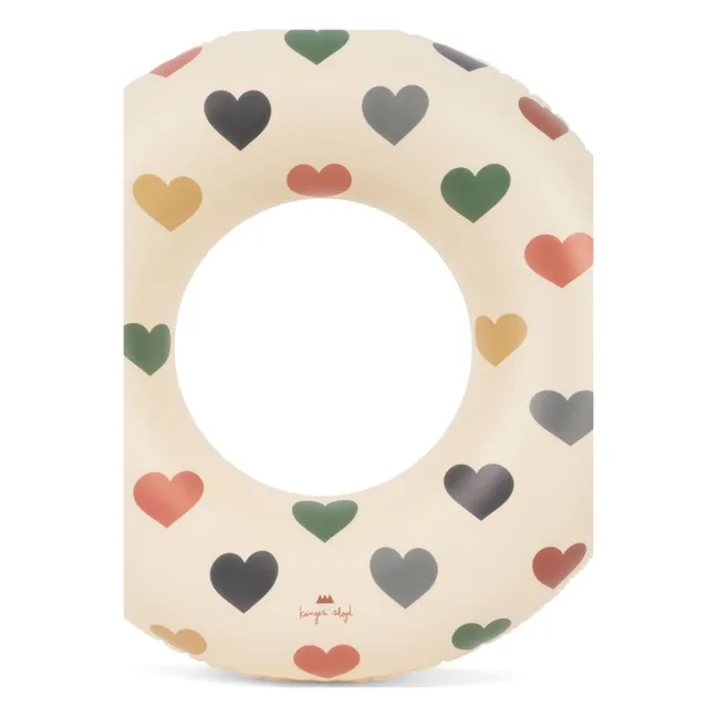 Hearts inflatable buoy | Ecru